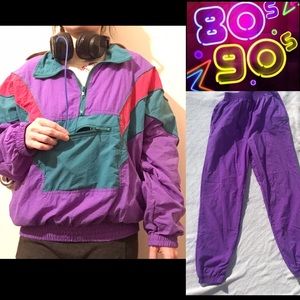 Shell Shock VNTG 80s 90s Windbreaker & Pants